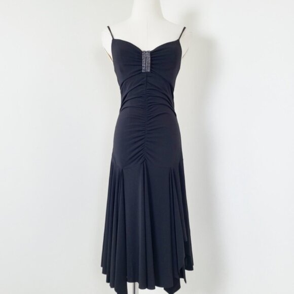 Y2K Fairy Midi Prom Dress Drop Waist Sleeveless Spaghetti Straps Tank - Picture 2 of 13